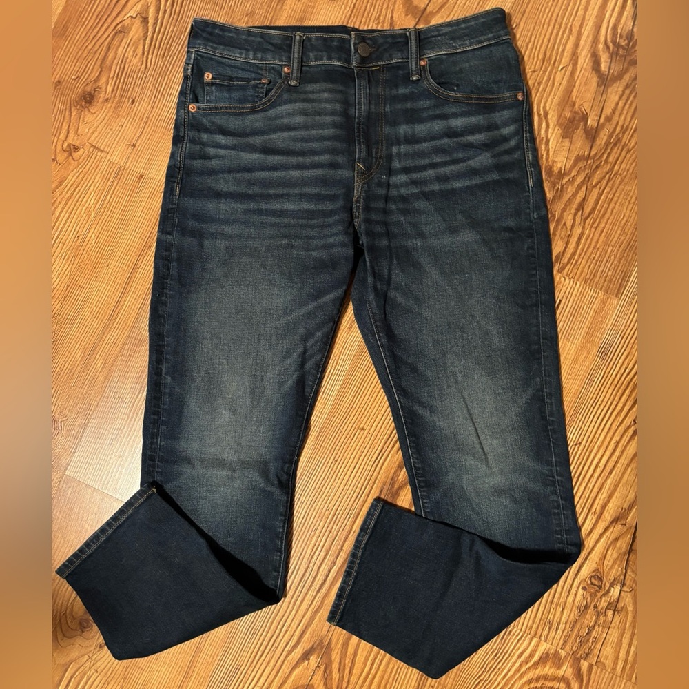 American Eagle Outfitters Blue Straight Jeans Vintage Wash